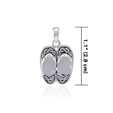 Celtic Knot Sandals Sterling Silver Pendant TPD4621 - Jewelry